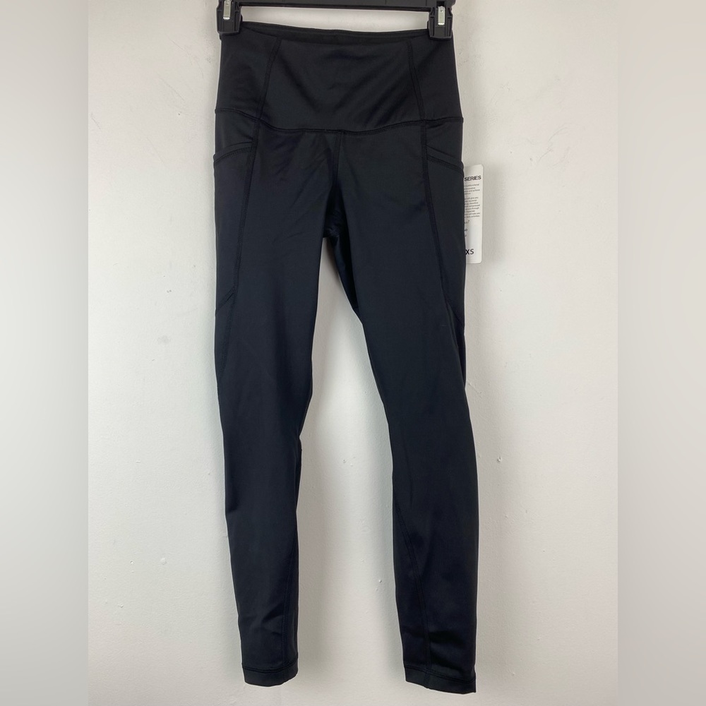 Hypertek size XS Women’s Inter Cargo Black Athletic Activewear Crop Leggings